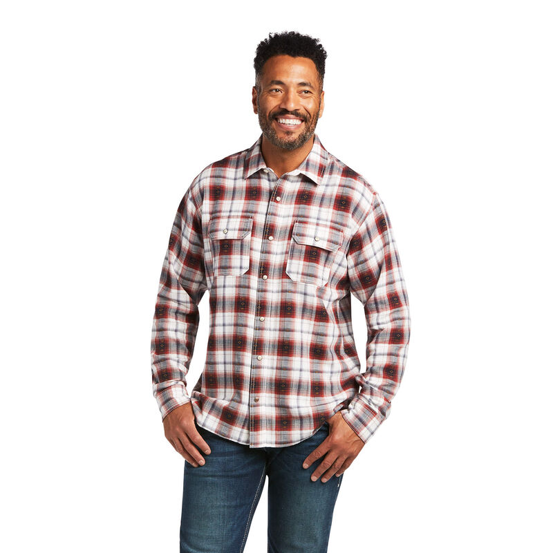 Ariat Hemden Herren - Hayne Retro Fit Rot/Weiß ( FMHAB-6741 )